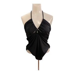 Banana Republic Black Halter One-Piece Swimsuit